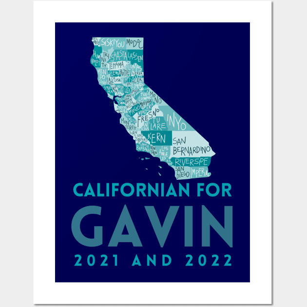 Californian For Governor Newsom Wall Art by TJWDraws